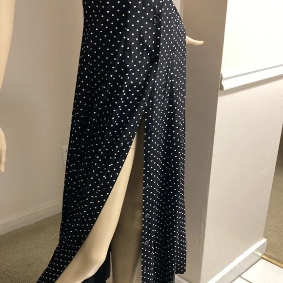 My Michelle Navy Polka Dot Maxi Dress - Picture 3 of 5